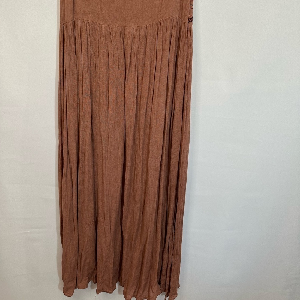 Japna Womens Size S Maxi Skirt Embroidered Side Zipper Slits Boho Hippie NWT - Picture 12 of 14